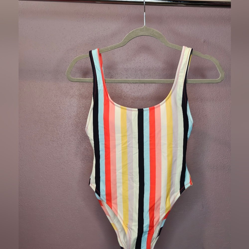 Gap Striped Multicolor One-Piece Swimsuit